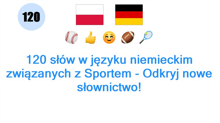120 słów w języku niemieckim związanych z Sportem - Odkryj nowe słownictwo!